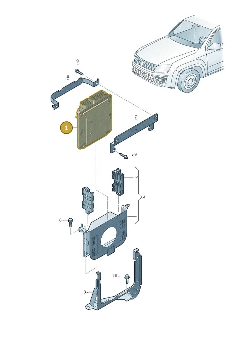 2H0907115A2HA — Volkswagen Amarok (2016-2022) diagram 894906200, position 1