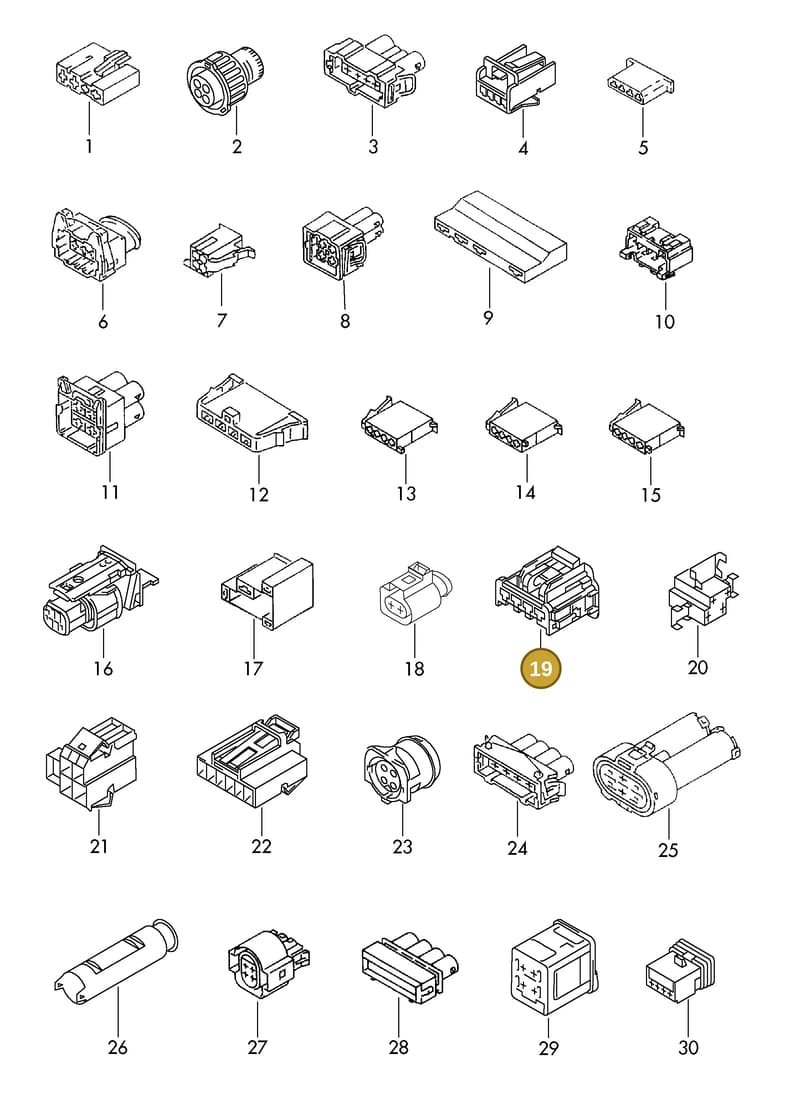 2H0927320 — Volkswagen 1J0 platform diagram 198970500, position 19