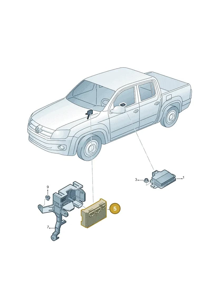 2H0927755D — Volkswagen Amarok twin cab (2012-2016) diagram 683927450, position 5