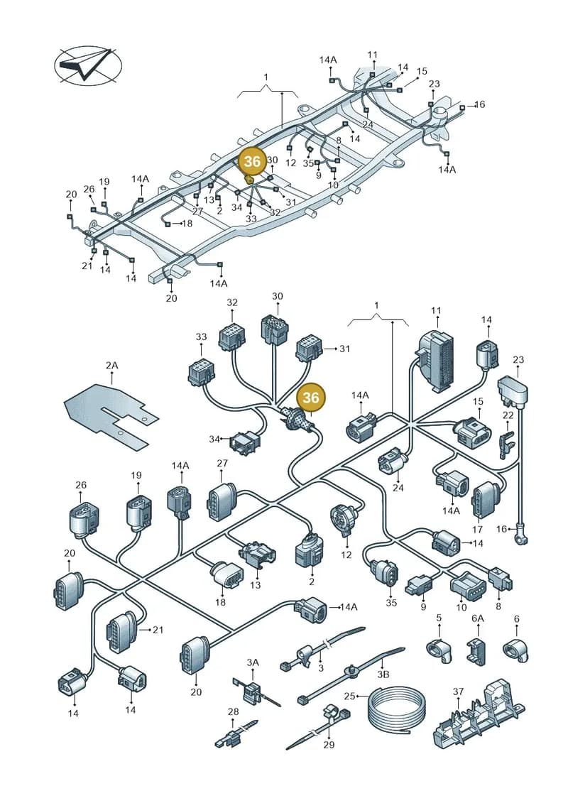2H0927909 — Volkswagen Amarok (2022-) diagram 749971850, position 36