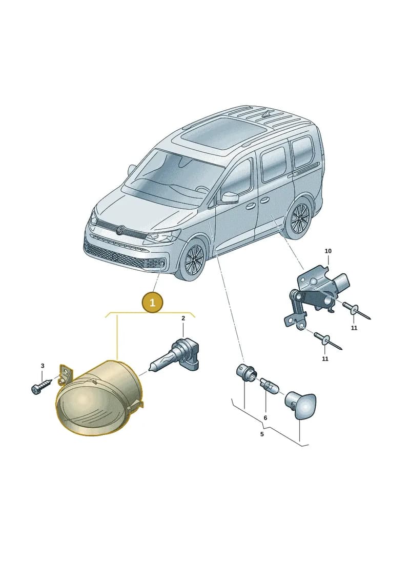 2H0941699C — Volkswagen Caddy Maxi (2020-2025) diagram 2ka941040, position 1