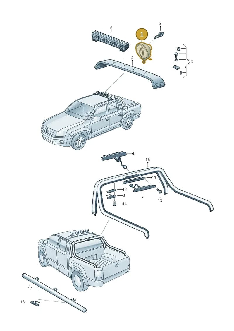 2H0941781A — Volkswagen Amarok (2016-2022) diagram 894945020, position 1