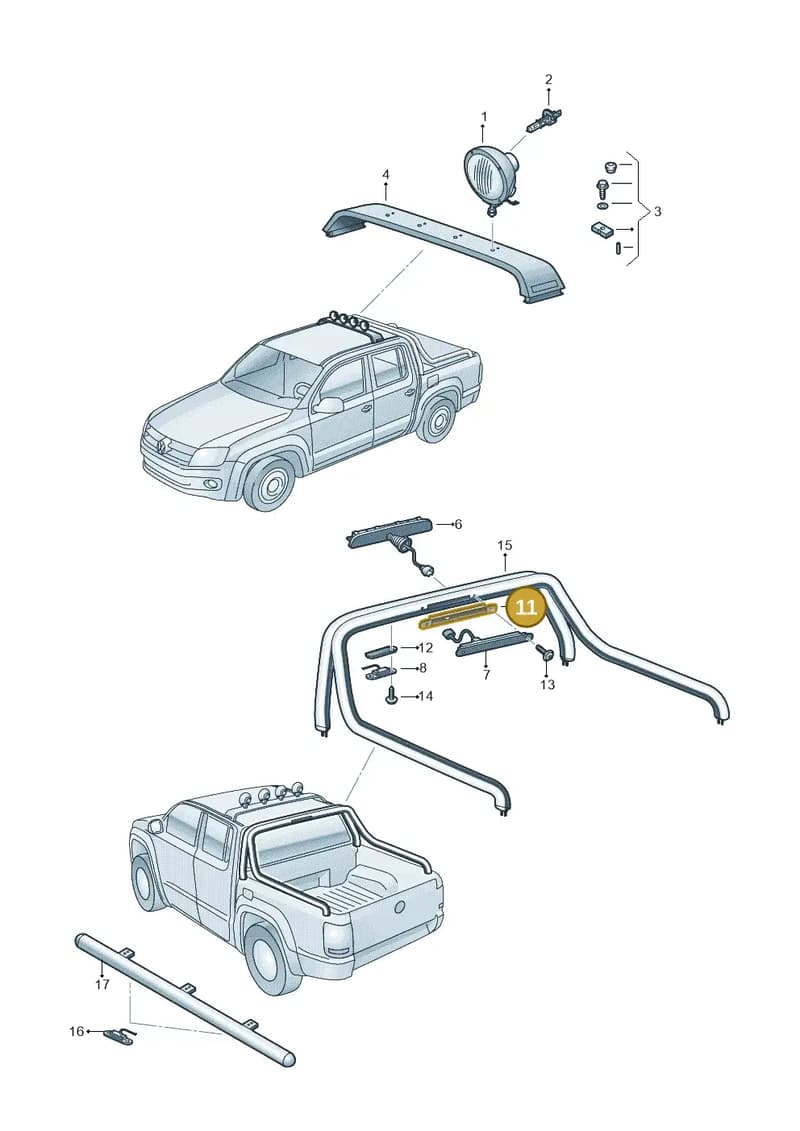 2H0945089 — Volkswagen Amarok twin cab (2012-2016) diagram 749945200, position 11