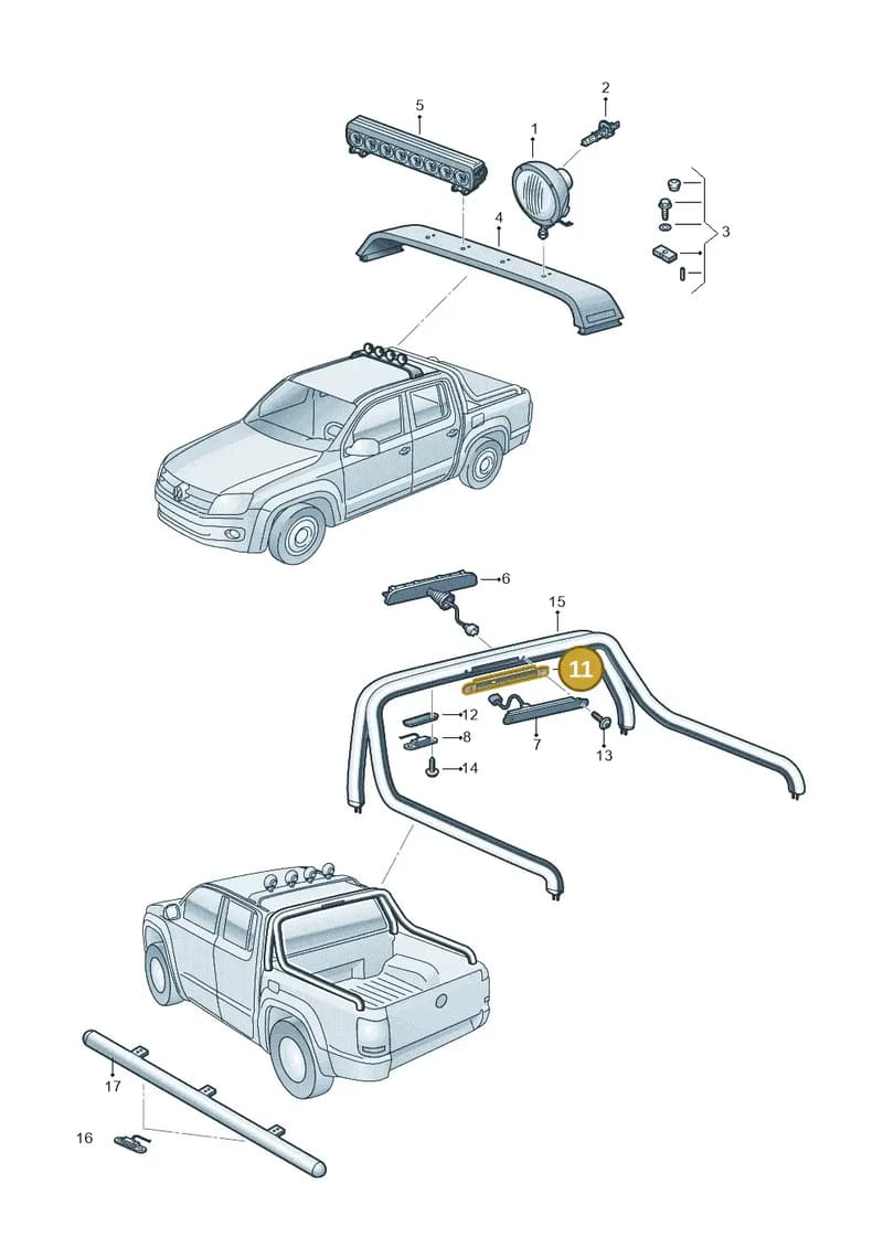 2H0945089 — Volkswagen Amarok (2016-2022) diagram 894945020, position 11