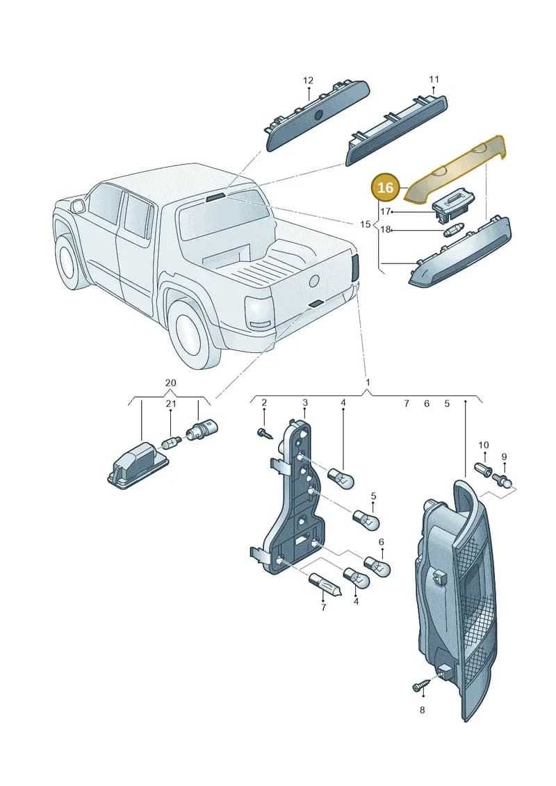 2H0945090 — Volkswagen Amarok (2022-) diagram 894945000, position 16
