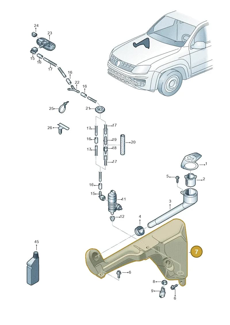2H0955453F — Volkswagen Amarok (2022-) diagram 894955100, position 7