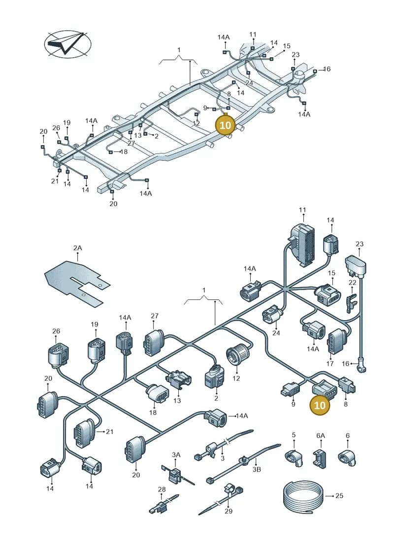 2H0972726A — Volkswagen Amarok twin cab (2009-2012) diagram 683971850, position 10