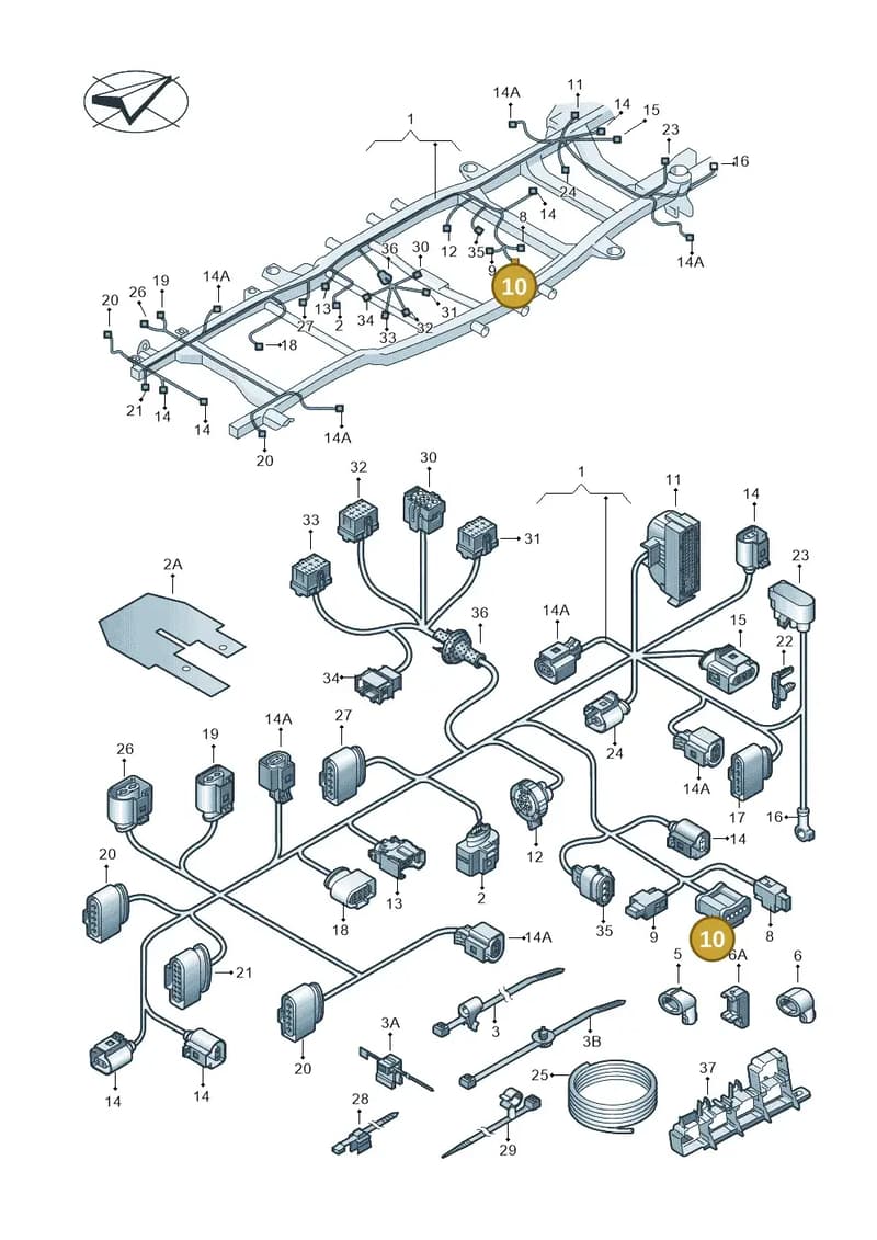 2H0972726A — Volkswagen Amarok (2022-) diagram 749971850, position 10