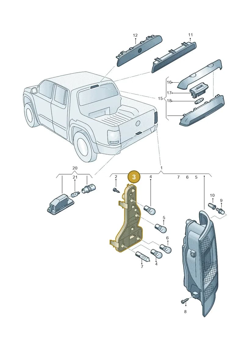 2H1945257C — Volkswagen Amarok (2022-) diagram 894945000, position 3