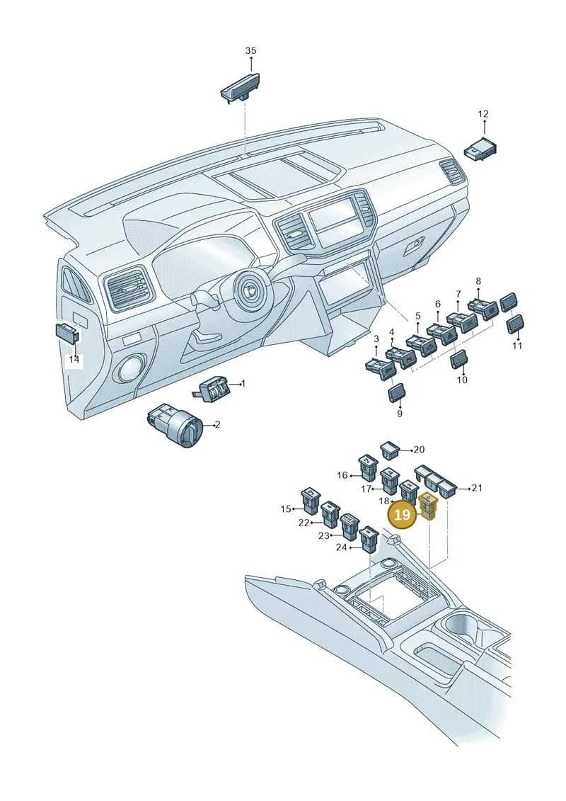 2H2927138EREH — Volkswagen Amarok (2016-2022) diagram 894941500, position 19