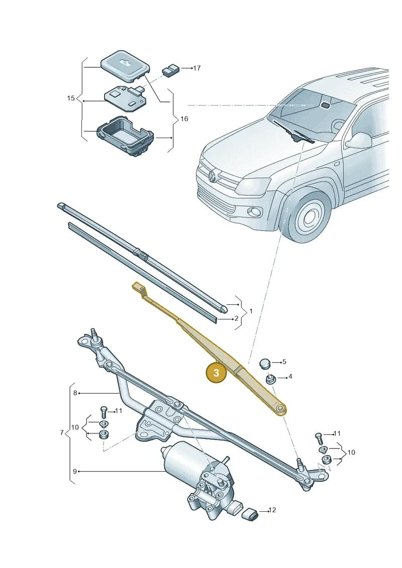 2H2955409B — Volkswagen Amarok twin cab (2012-2016) diagram 749955000, position 3
