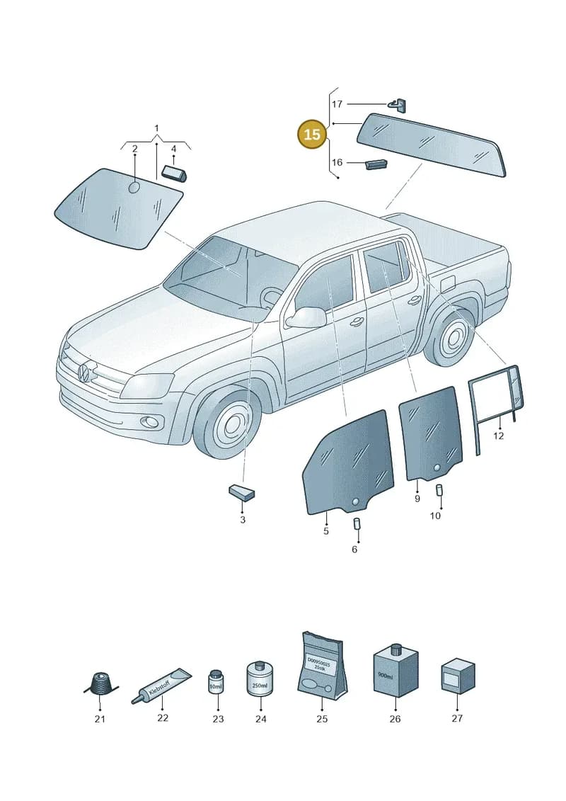 2H5845491HNVB — Volkswagen Amarok (2016-2022) diagram 683845000, position 15