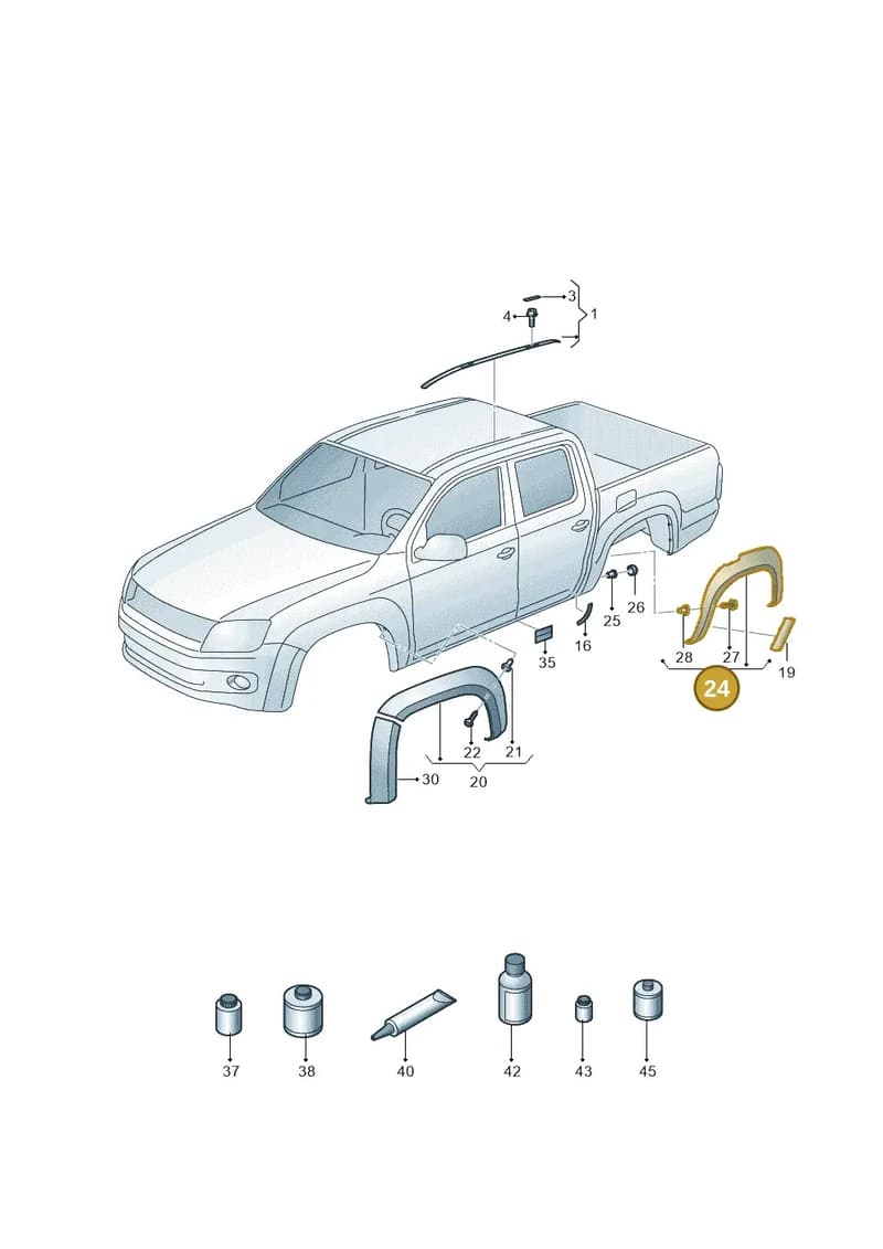 2H5853817AGRU — Volkswagen Amarok (2016-2022) diagram 894853300, position 24