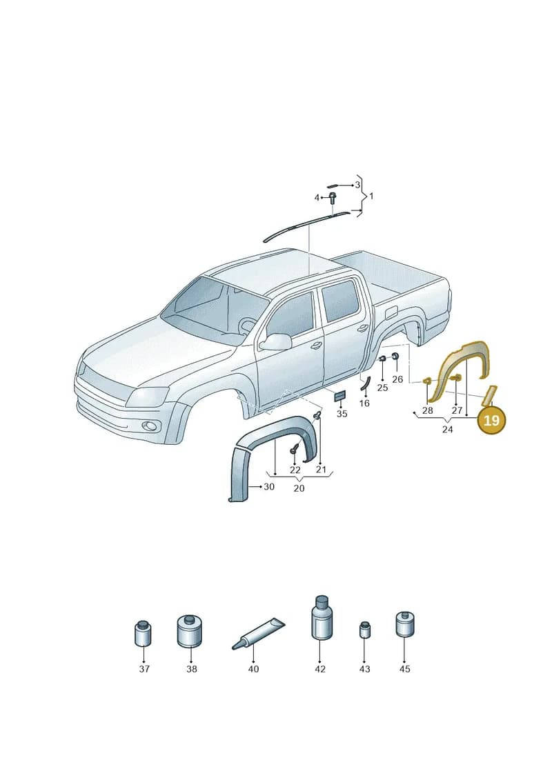 2H5853931 — Volkswagen Amarok (2022-) diagram 894853300, position 19