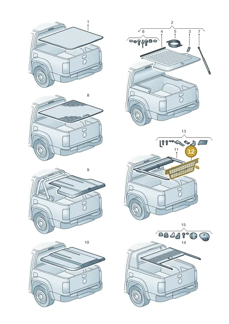 2H6061166 — Volkswagen Amarok (2016-2022) diagram 894071055, position 12