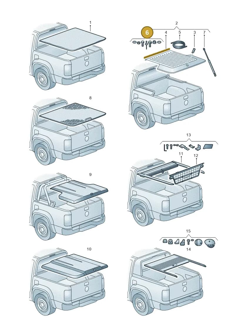 2H6071691041 — Volkswagen Amarok (2016-2022) diagram 894071055, position 6