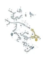 2H6121065AD Volkswagen Coolant Pipe