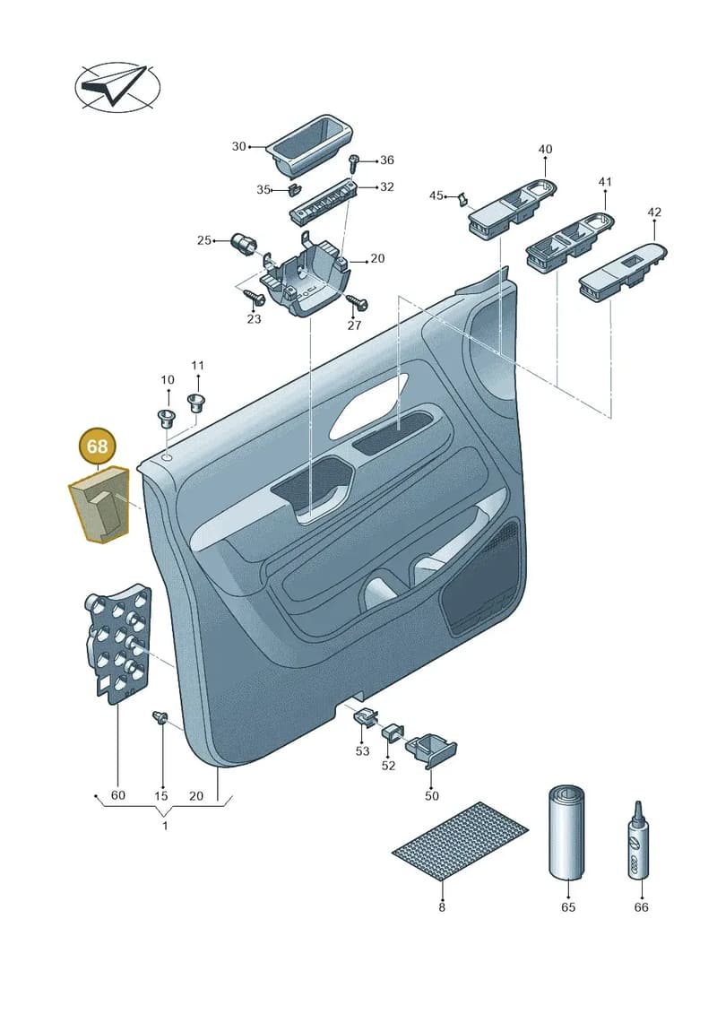 2H6867731 — Volkswagen Amarok (2022-) diagram 683867000, position 68