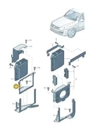 2H6906217B Volkswagen Retainer for Control Unit