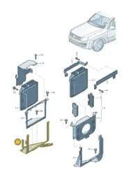 2H6906317C Volkswagen Retainer for Control Unit