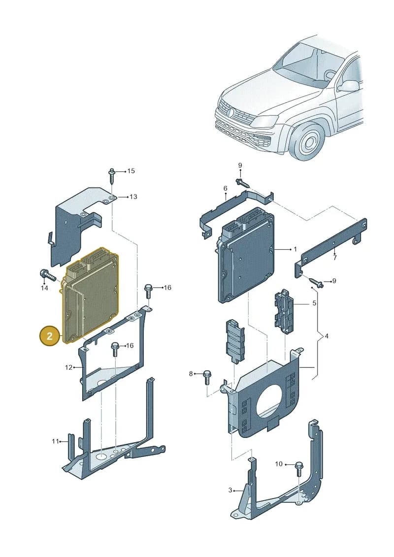 2H6907311P — Volkswagen Amarok (2022-) diagram 894906220, position 2