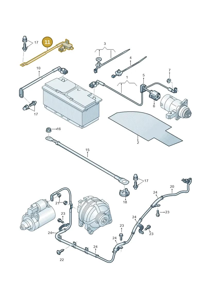2H6915181 — Volkswagen Amarok (2016-2022) diagram 894971010, position 11