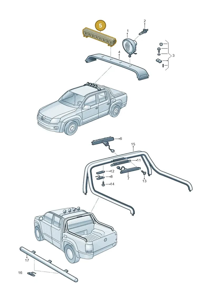 2H6941781 — Volkswagen Amarok (2016-2022) diagram 894945020, position 5