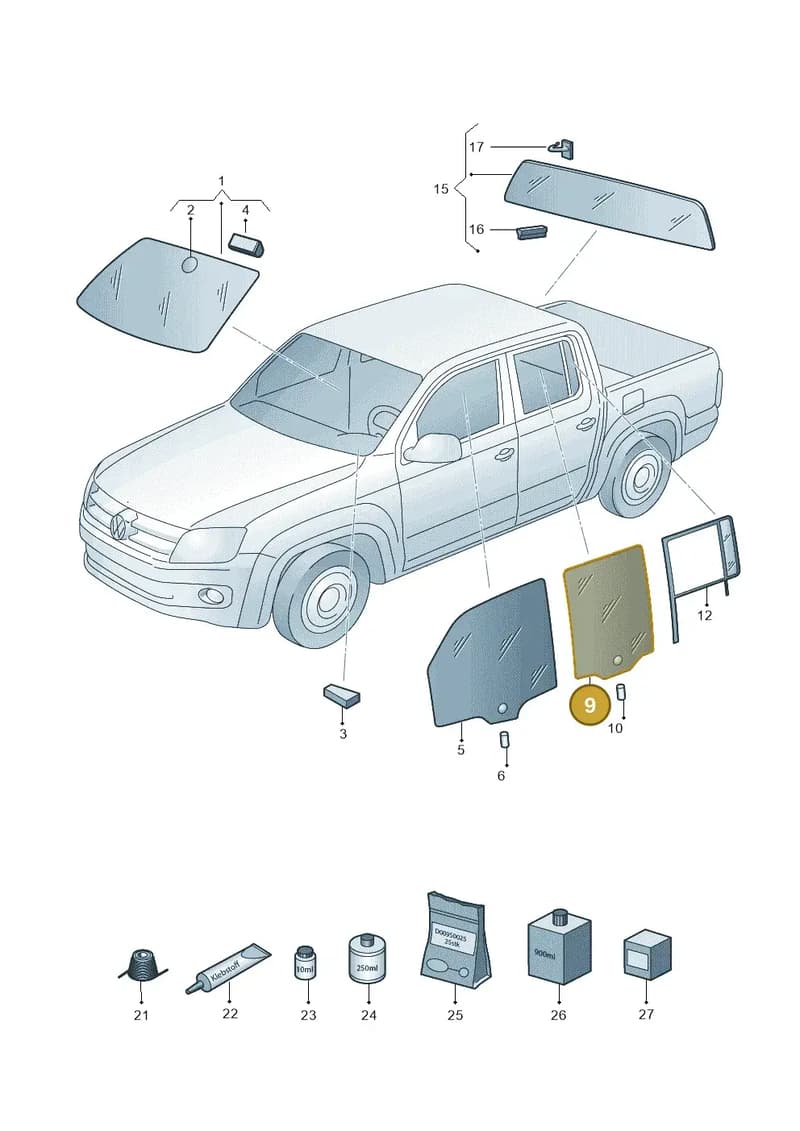 2H7845205 — Volkswagen Amarok (2022-) diagram 683845000, position 9
