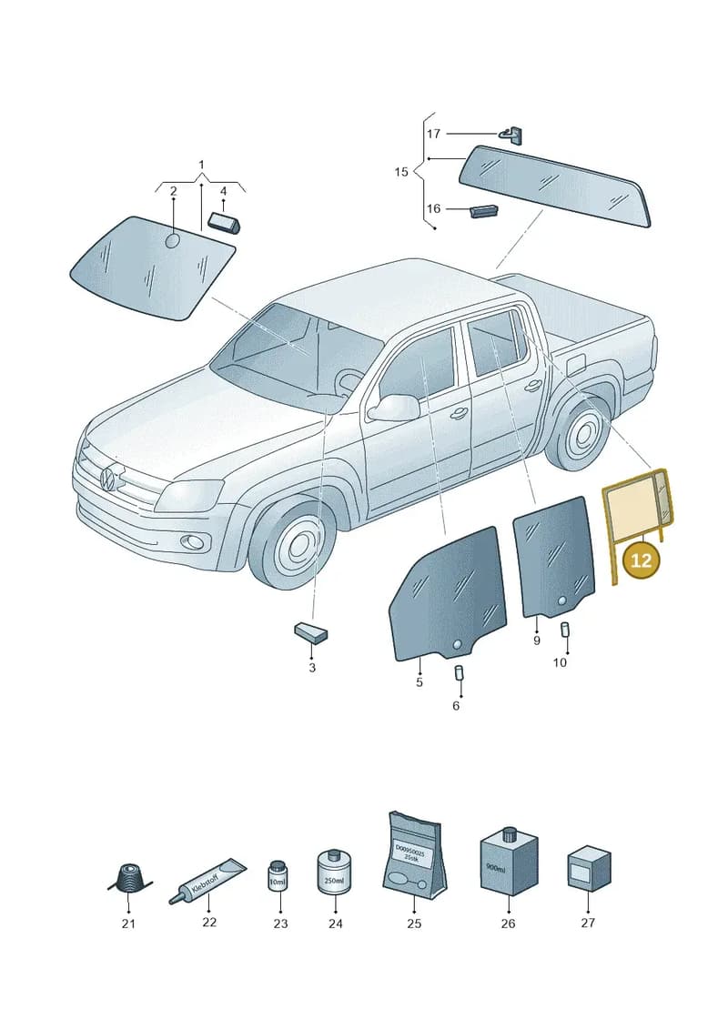 2H7845214R — Volkswagen Amarok (2022-) diagram 683845000, position 12