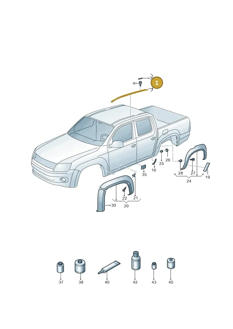 2H7853701B9B9 — Volkswagen Amarok (2016-2022) diagram 894853300, position 1