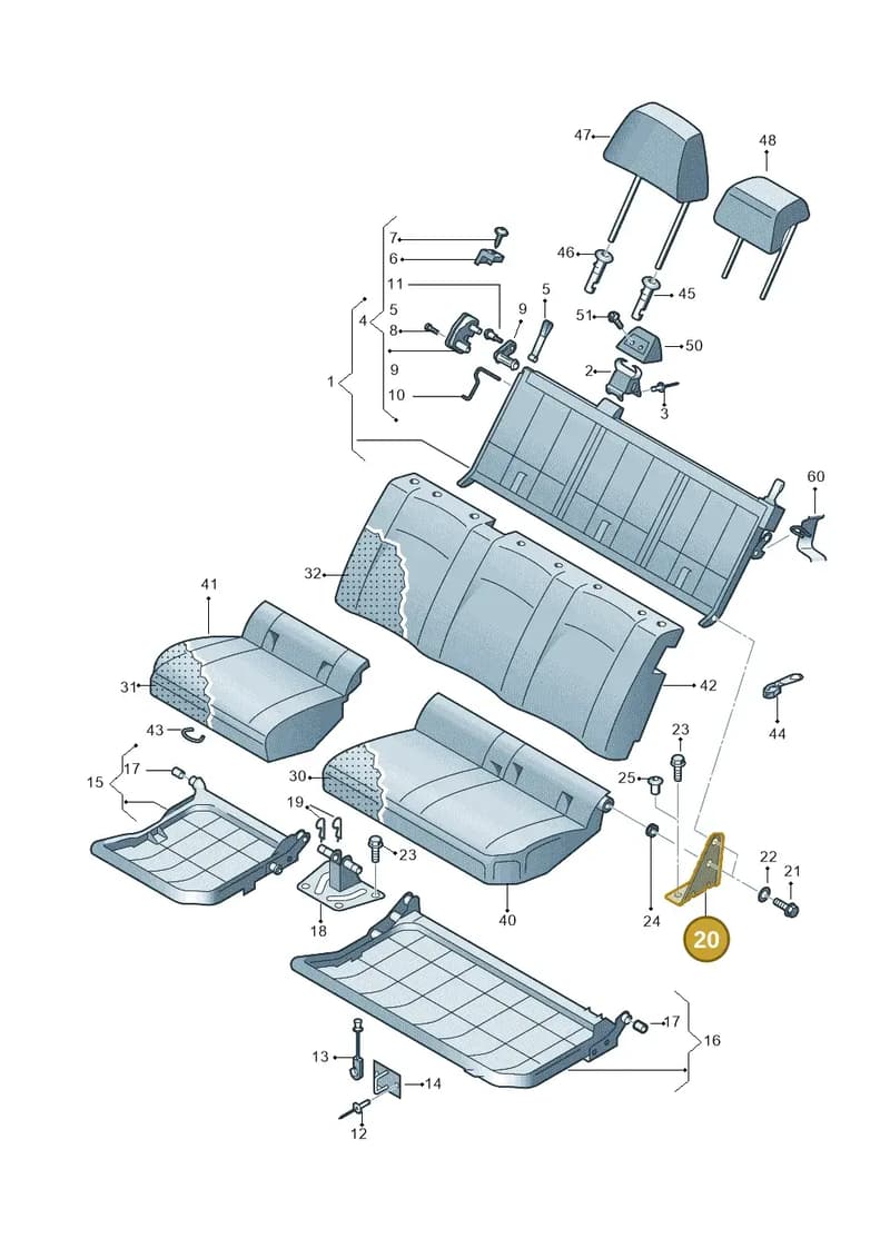 2H7885559K — Volkswagen Amarok (2016-2022) diagram 749885850, position 20
