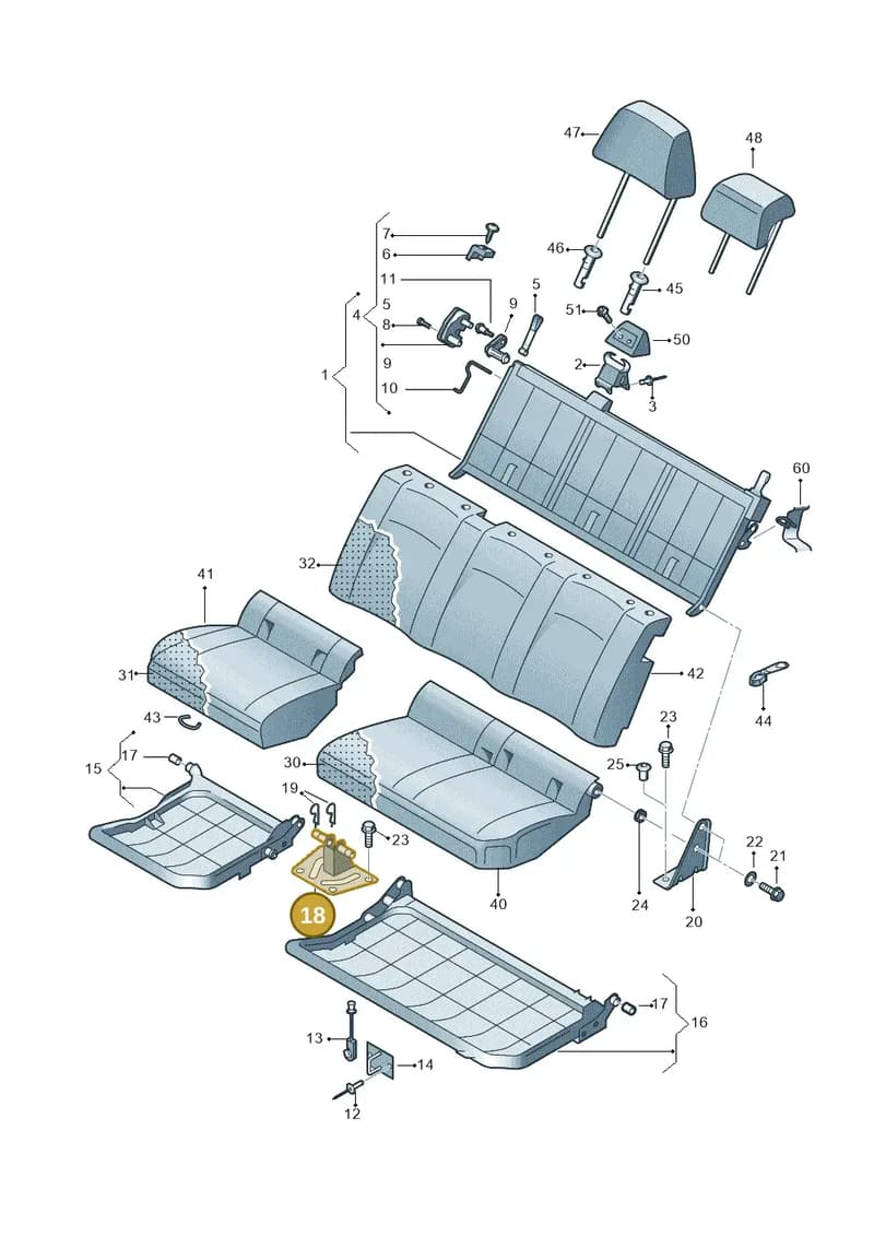 2H7885560C — Volkswagen Amarok (2016-2022) diagram 749885850, position 18