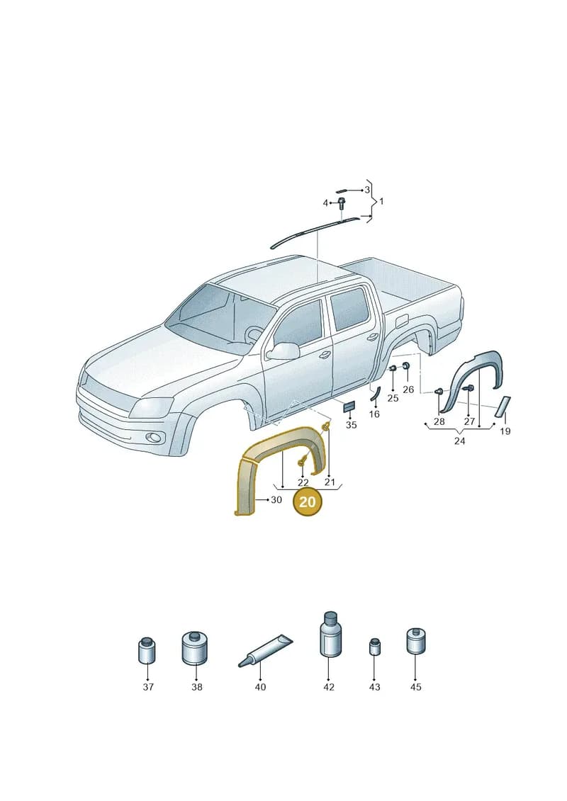 2HH854731GRU — Volkswagen Amarok (2016-2022) diagram 894853300, position 20