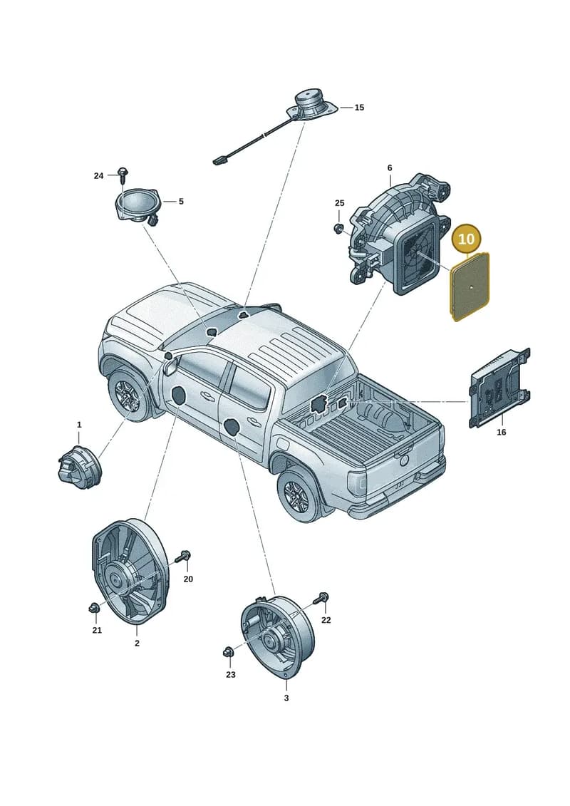 2HJ035143A — Volkswagen Amarok (2022-2025) diagram 2hb035350, position 10