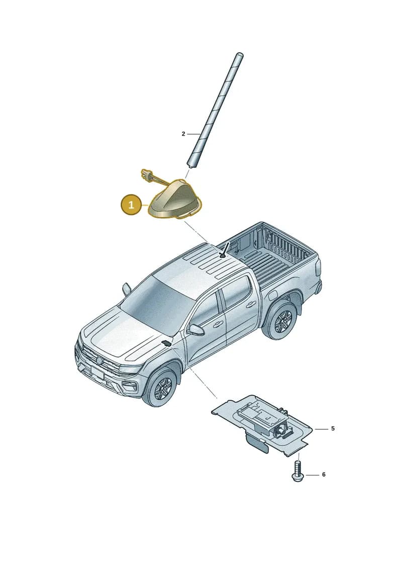 2HJ035497C — Volkswagen Amarok (2022-2025) diagram 2hb035200, position 1