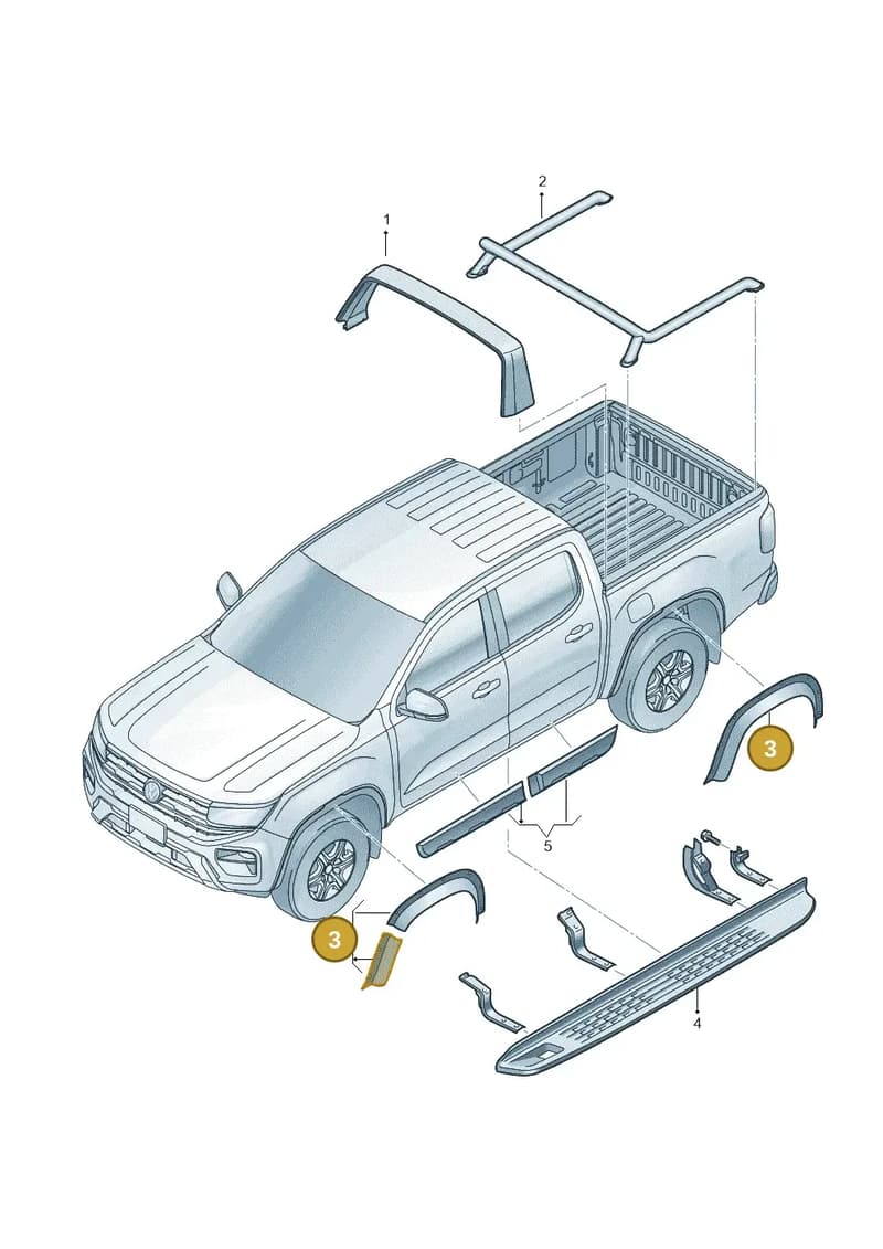 2HJ071680 — Volkswagen Amarok (2022-2025) diagram 2hb071056, position 3