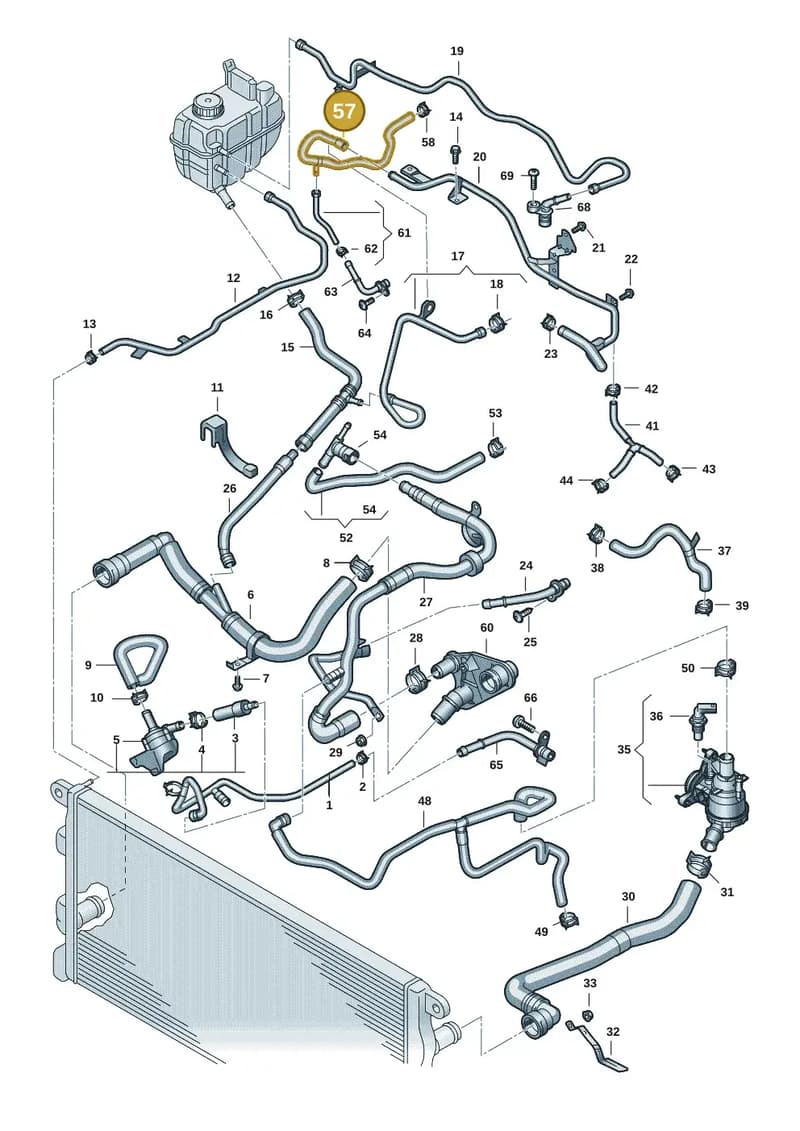 2HJ121051J — Volkswagen Amarok (2022-2025) diagram 2hb122000, position 57