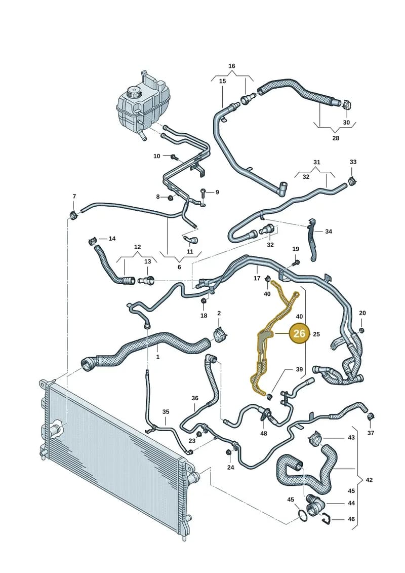 2HJ121055C — Volkswagen Amarok (2022-2025) diagram 2hb122200, position 26