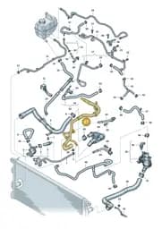 2HJ121140E Volkswagen Coolant Hose