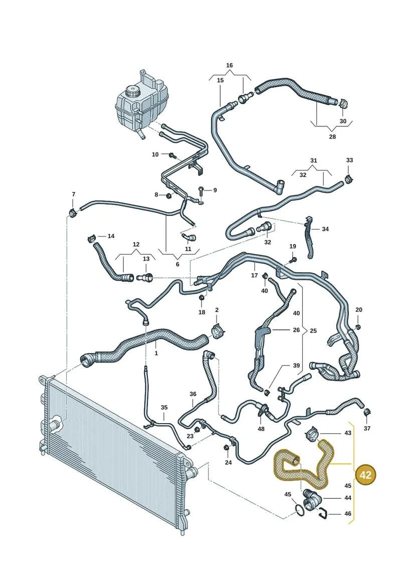 2HJ122051H — Volkswagen Amarok (2022-2025) diagram 2hb122200, position 42