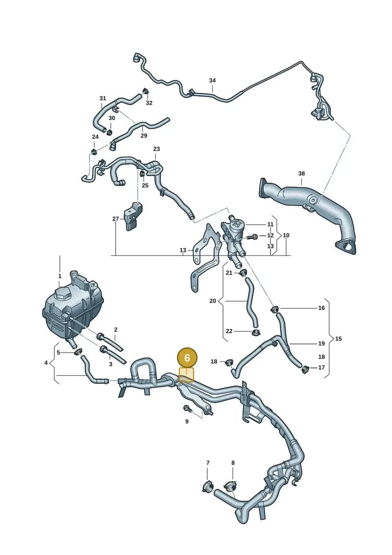 2HJ122055Q — Volkswagen Amarok (2022-2025) diagram 2hb121430, position 6