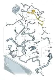 2HJ122086J Volkswagen Coolant Hose
