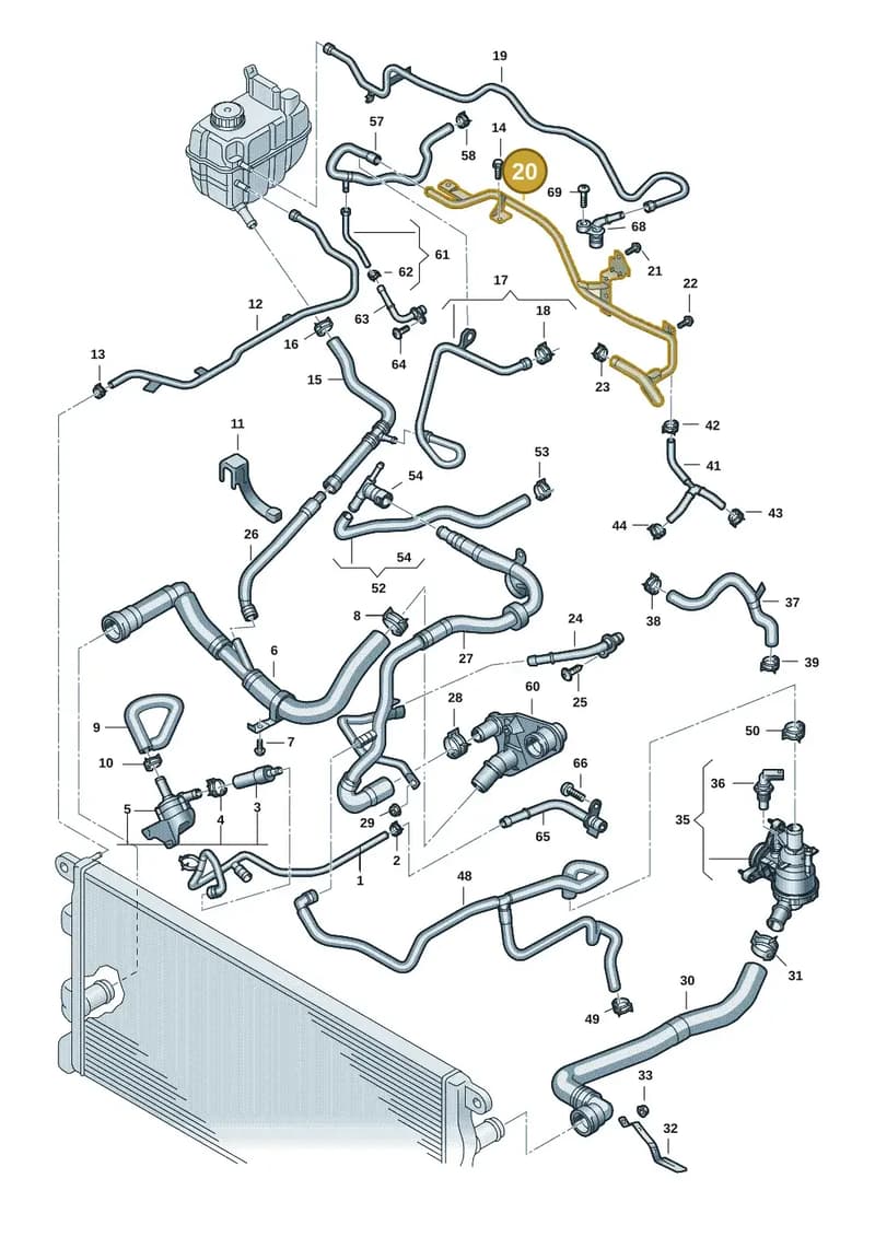 2HJ122086J — Volkswagen Amarok (2022-2025) diagram 2hb122000, position 20