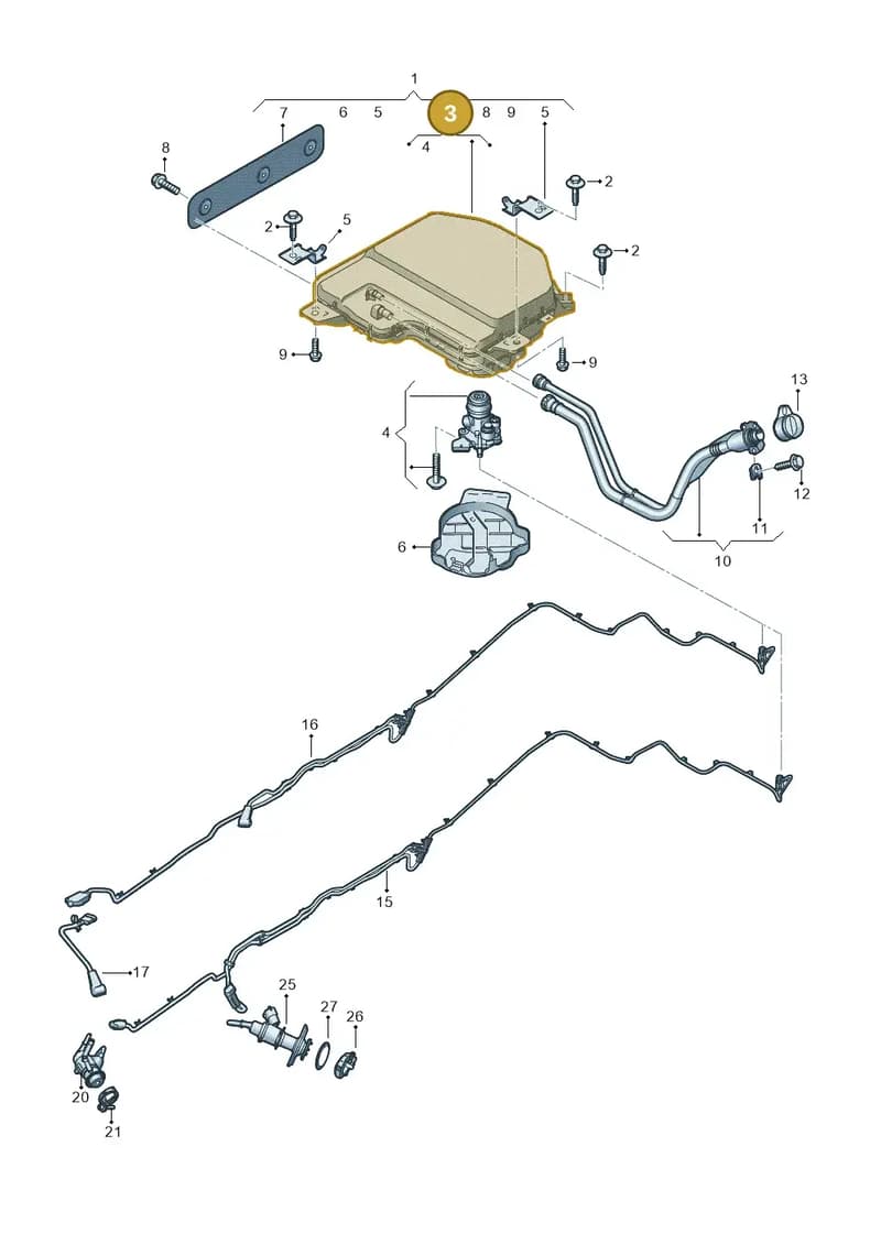 2HJ131880B — Volkswagen Amarok (2022-2025) diagram 2hb201601, position 3