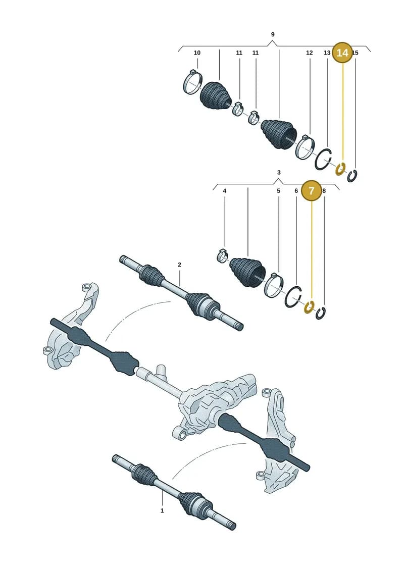 2HJ407179A — Volkswagen Amarok (2022-2025) diagram 2hb407510, position 7+14