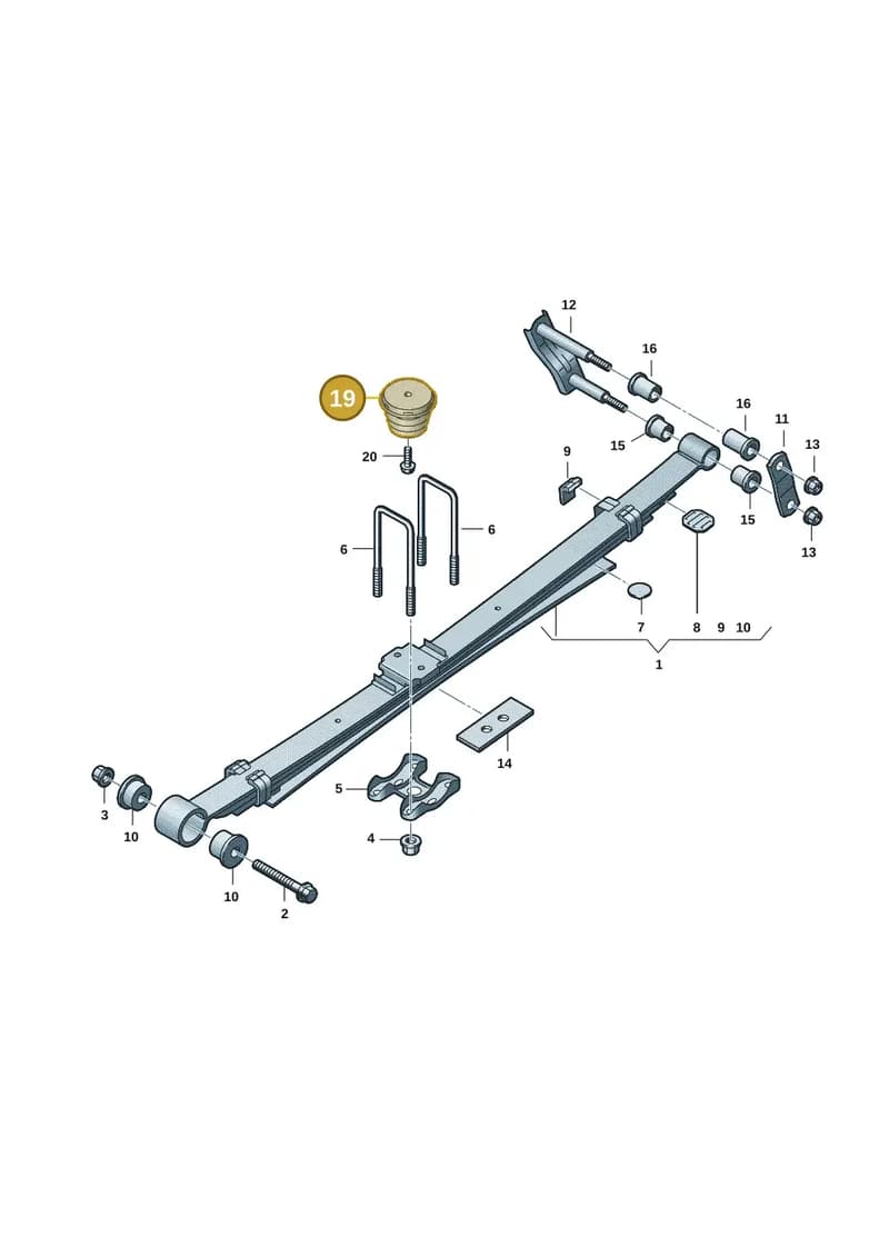 2HJ501191B — Volkswagen Amarok (2022-2025) diagram 2hb511500, position 19