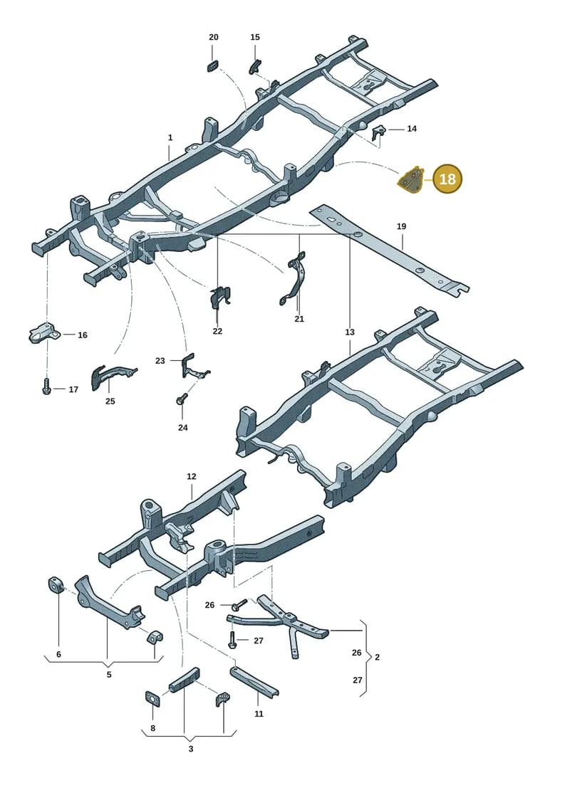 2HJ598133D — Volkswagen Amarok (2022-2025) diagram 2hb803010, position 18