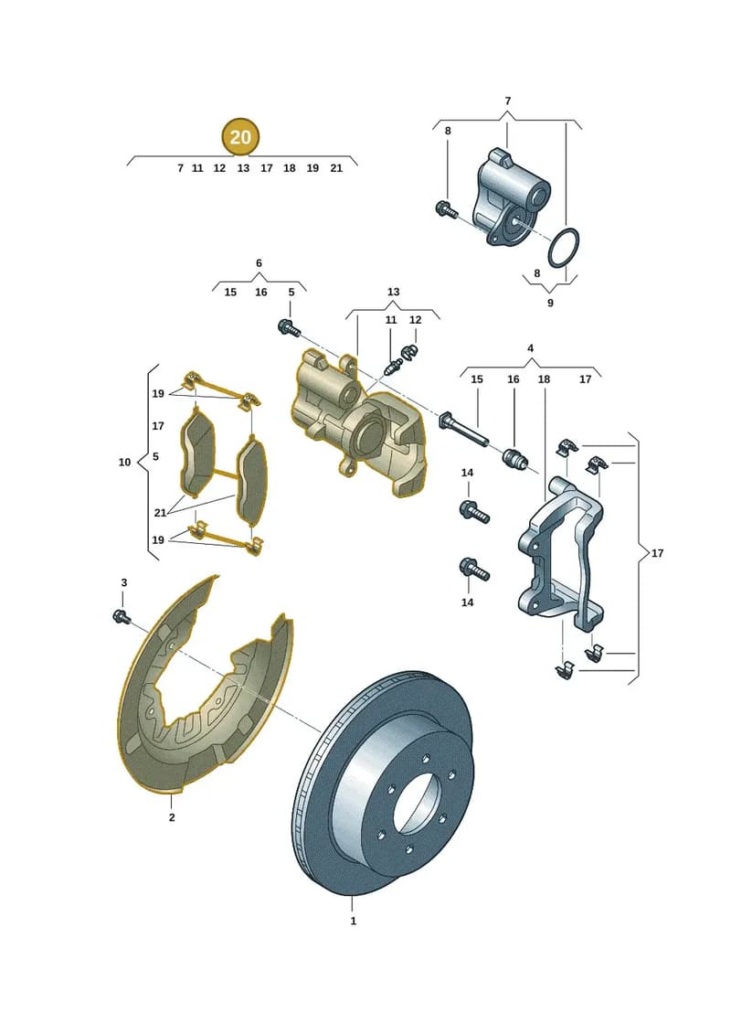 2HJ615403D — Volkswagen Amarok (2022-2025) diagram 2hb615510, position 20