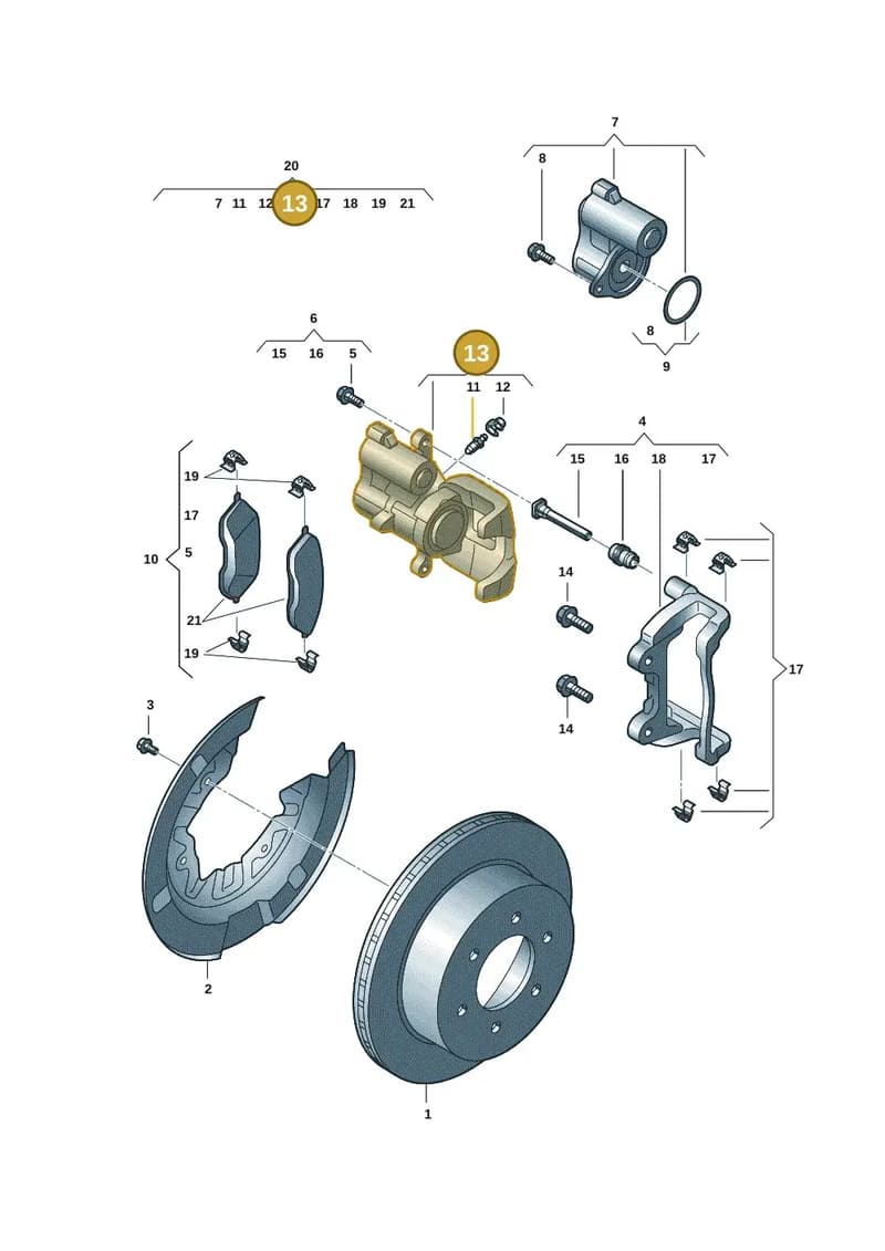 2HJ615423A — Volkswagen Amarok (2022-2025) diagram 2hb615510, position 13