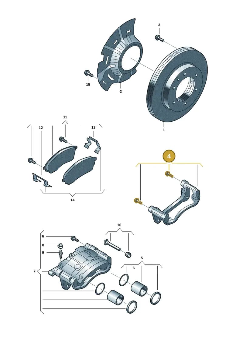 2HJ615425A — Volkswagen Amarok (2022-2025) diagram 2hb615000, position 4
